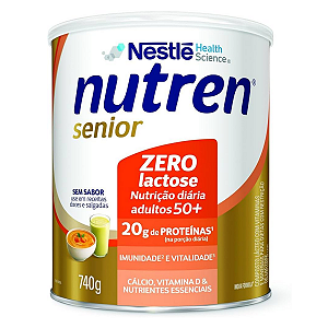 Nutren Senior ZERO LACTOSE Sem Sabor 740G Nestlé Complemento Alimentar