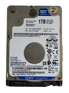 HD SATA 2.5 1TB W.DIGITAL BLUE WD10SPZX