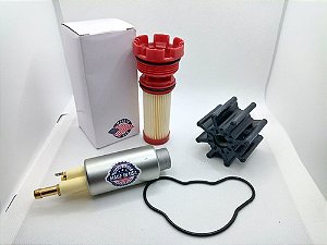 Kit Rotor Bomba Dagua, Gasolina E Filtro Castelo Mercruiser