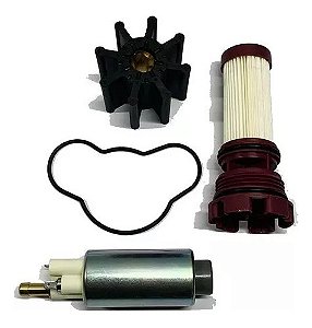 Kit Rotor Bomba Dagua, Gasolina E Filtro Castelo Mercruiser