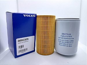 Kit Filtro De Óleo E Filtro Combustível Volvo Penta V8 E  V6