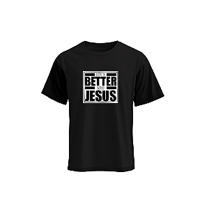 Camiseta Basic Life With Jesus Menalmei Preta
