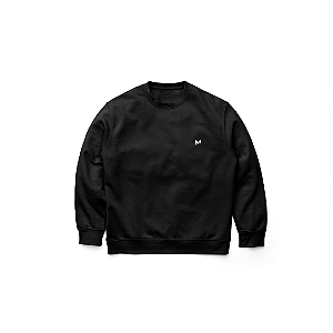 Moletom Crewneck Menalmei Preto