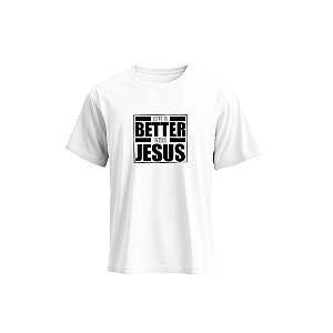 Camiseta Basic Life With Jesus Menalmei Branca