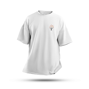 Camiseta Oversized Burning Bush Menalmei Branca