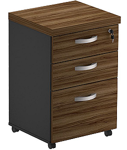 GAVETEIRO VOLANTE 2 GAVETAS E 1 GAVETÃO 0,46X0,70X0,42M