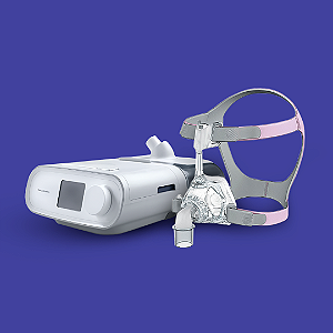 Cpap Auto Dreamstation com umidificador e modem 3G Philips Respironics + Máscara Mirage Fx