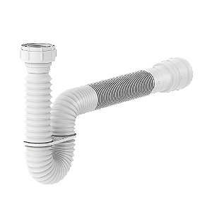 Sifão tubo extensível 1,70m branco com suporte - Censi
