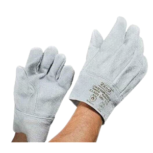 Luva de raspa para soldador cano curto 7cm - Zanel