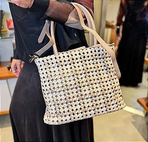Bolsa Tresse Taupe com Off White
