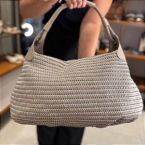 Bolsa Tresse Alça Trançada Areia