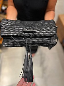 Bolsa Carteira Tresse Tela na cor Preta
