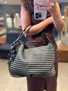 Bolsa Tressê Três Fechos Preta