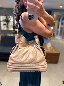 Bolsa Bucket em Pelica Nude