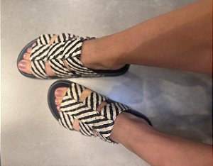 Sandália Papete Tressê P&B