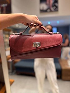 Bolsa Envelope Bordô