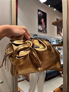 Bolsa Fechamento Vintage Bronze