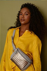Bolsa Pochete Tresse Cinza