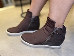 Tênis Cano Alto Neoprene Café