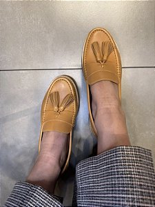 Sapato Mocassim Barbicacho Caramelo