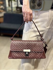 Bolsa Tressê Baguete com Detalhe Horn