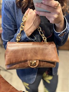 Bolsa Corrente Dourada Café
