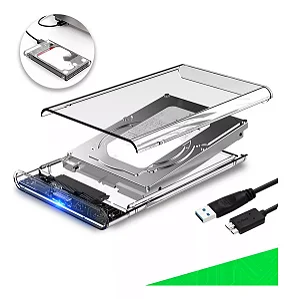HD Externo Portátil USB 3.0 Case Transparente