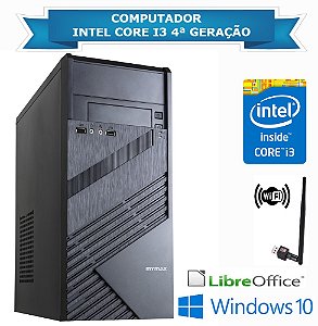 Computador CPU PC Intel Core i3 4ª Geração - Memória 8 GB