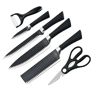 Conjunto Jogo Facas 6 Peças Inox Kit Culinário Faqueiro