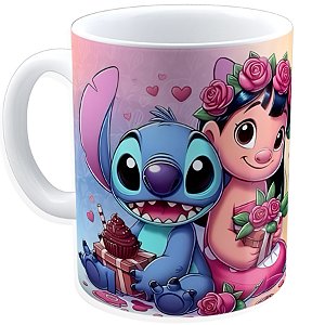 Caneca Personalizada Stitch  – 325ml em Porcelana