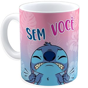 Caneca Personalizada Stitch  – 325ml em Porcelana