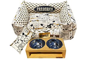 Kit Enxoval Luxo para Cachorro 100% Impermeavel Luppet Bege Pets (LP1422-03)