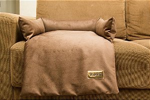 Manta para Sofá Luppet com encosto para Cachorro ou Gato Marrom (LP11216-01)