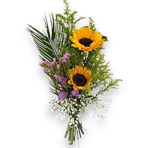 Buquê com 2 girassóis