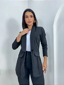 Blazer em alfaiataria - Preto