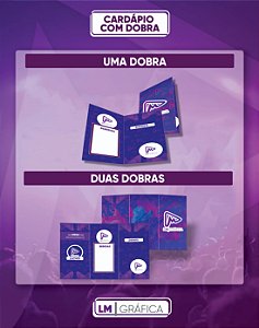 CARDÁPIO COM DOBRAS