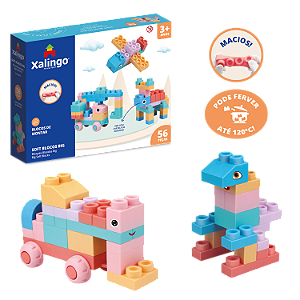 Blocos de Montar Macio Soft - 56 peças