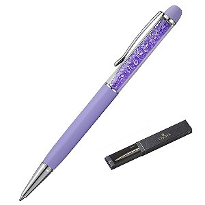 CANETA CROWN CRISTAL ESF LILAS