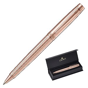 CANETA CROWN SAFIRA ESF OURO ROSA