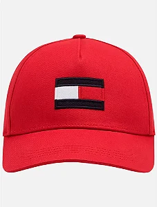 Boné Tommy Hilfiger Big Flag Vermelho