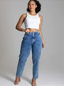 Calça Feminina Mom Jeans Sawary