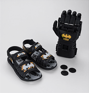 Sandália Infantil Preto Batman Liga da Justiça Action Grendene Kids