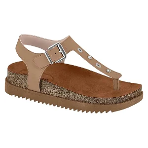 Sandalia Feminina Papete Dedo Fivela Moleca