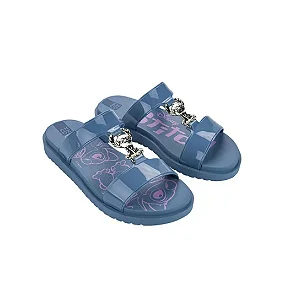 Chinelo Slide Azul Stitch Disney Mix Zaxy