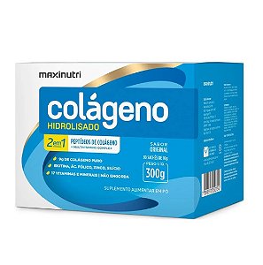 Colágeno Hidrolisado 2 em 1 Sabor Original Maxinutri 30 sachês