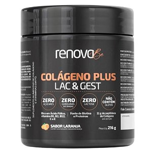RenovaBe Colágeno Plus Lac&Gest Sabor Laranja 216g