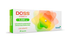 Suplemento Alimentar Doss Vitamina D 1.000UI 30cps