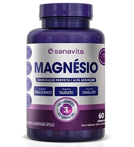 Suplemento Alimentar Magnésio Tri Complex Sanavita 60cps