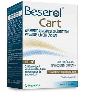 Suplemento Alimentar Beserol Cart Colágeno Tipo II 90cps moles