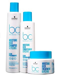 Kit Bonacure Moisture Kick 3 produtos Schwarzkopf